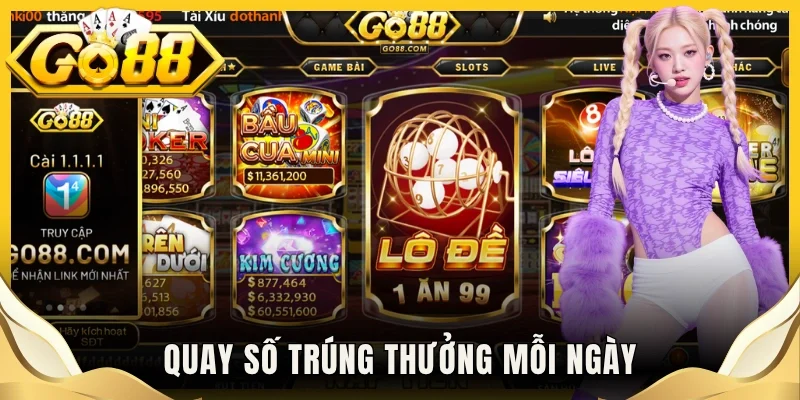 Quay số trúng thưởng mỗi ngày